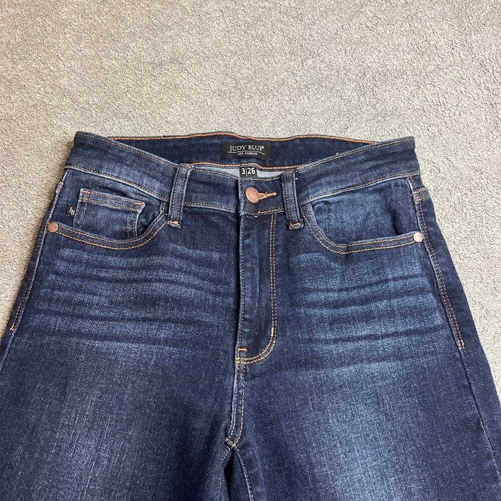 Judy Blue Los Angeles Straight Fit Dark Wash Jeans Womens Size 3/26 B184